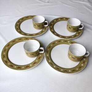 Mediterrania Green Hill Lunch Plate & Coffee Tea Cup 4 Set Japan James Roberts